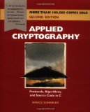 Cover of Applied Cryptography: Protocols, Algorithms, and Source Code in C, Second Edition